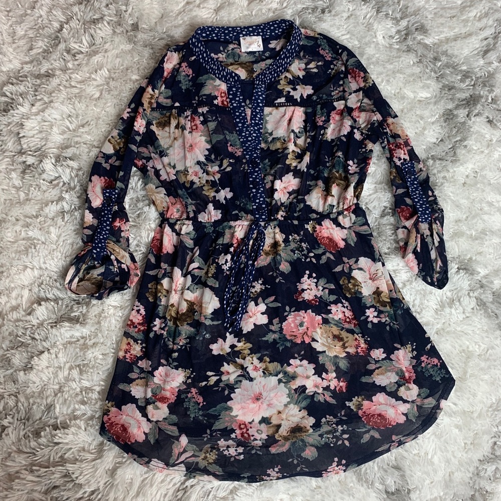 Siren Lily Maternity Floral Blouse Size Small